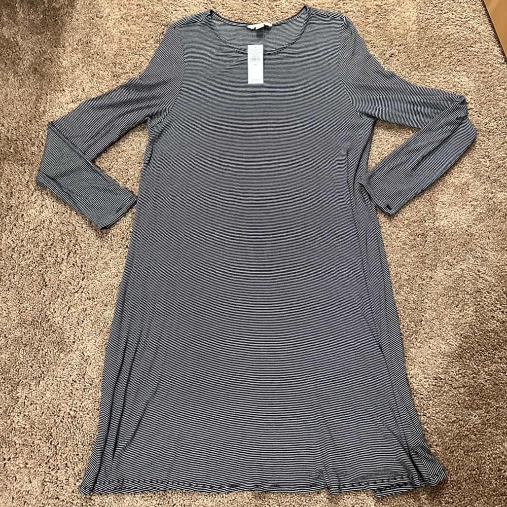 American Eagle Outfitters Black and White Striped Dress - NEW size L